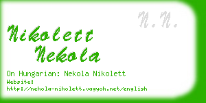 nikolett nekola business card
